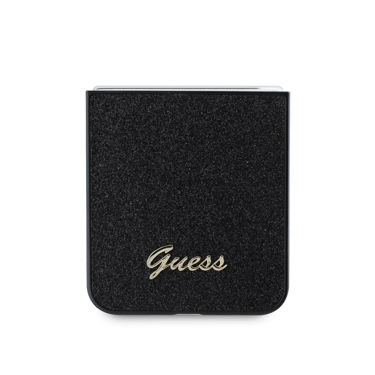Калъф Guess GUHCZF6HGGSHK Samsung Z Flip 6 PC/TPU Glitter Flakes Metal Logo Black – снимка 6