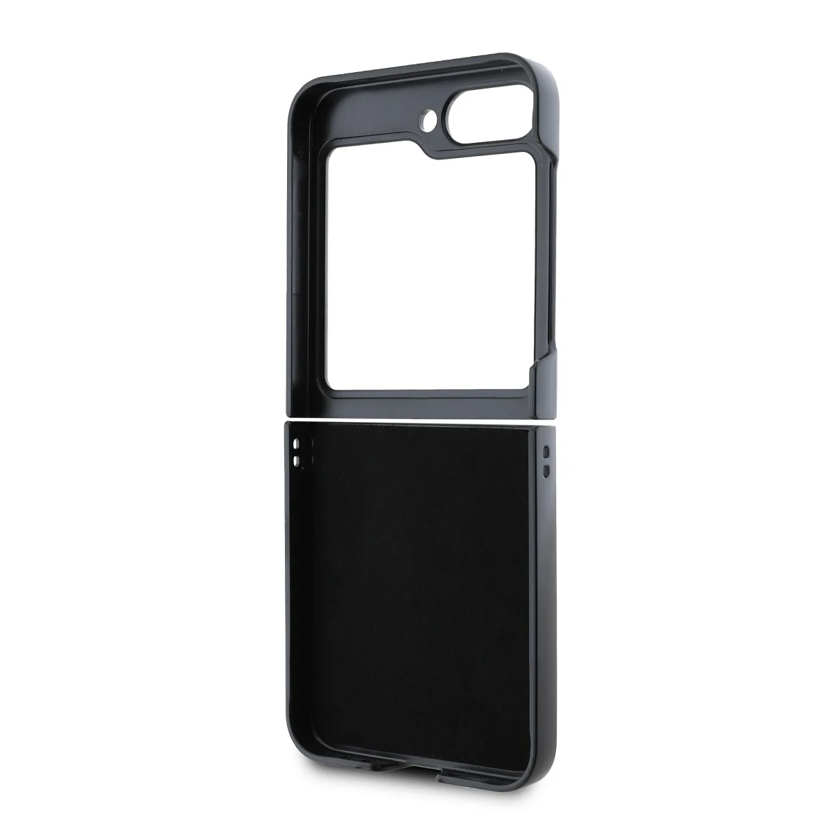 Калъф Guess GUHCZF6HGGSHK Samsung Z Flip 6 PC/TPU Glitter Flakes Metal Logo Black – снимка 4