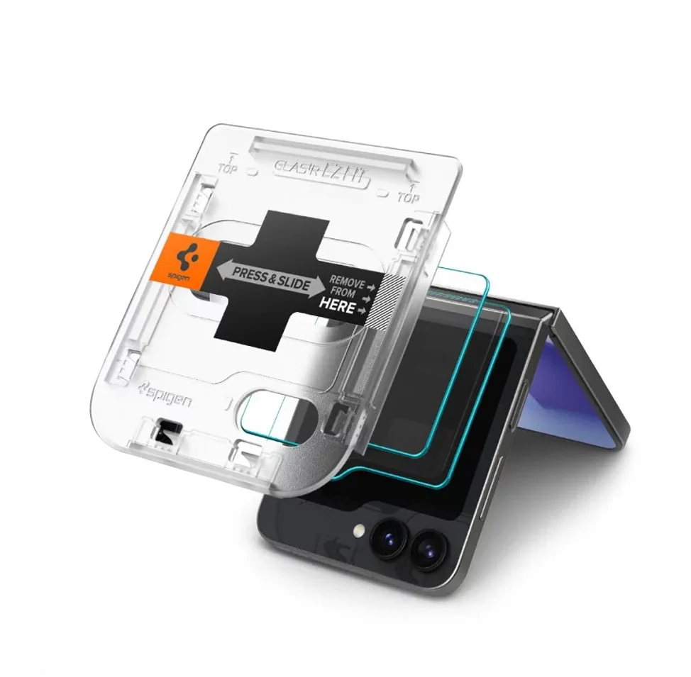 SPIGEN Tempered Glass tR.Ez Fit Samsung Z Flip 6, SET 2бр. /прозрачни/