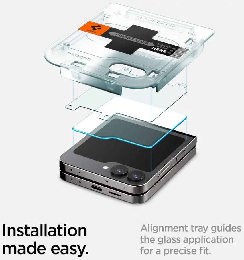 SPIGEN Tempered Glass tR.Ez Fit Samsung Z Flip 6, SET 2бр. /прозрачни/ – снимка 10