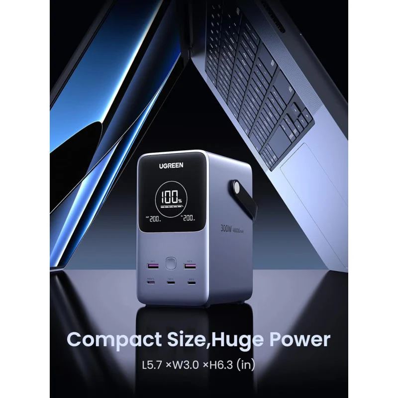 PowerBank Ugreen PB770, 300 W, 48000 mAh, Сив - UG25286 – снимка 5