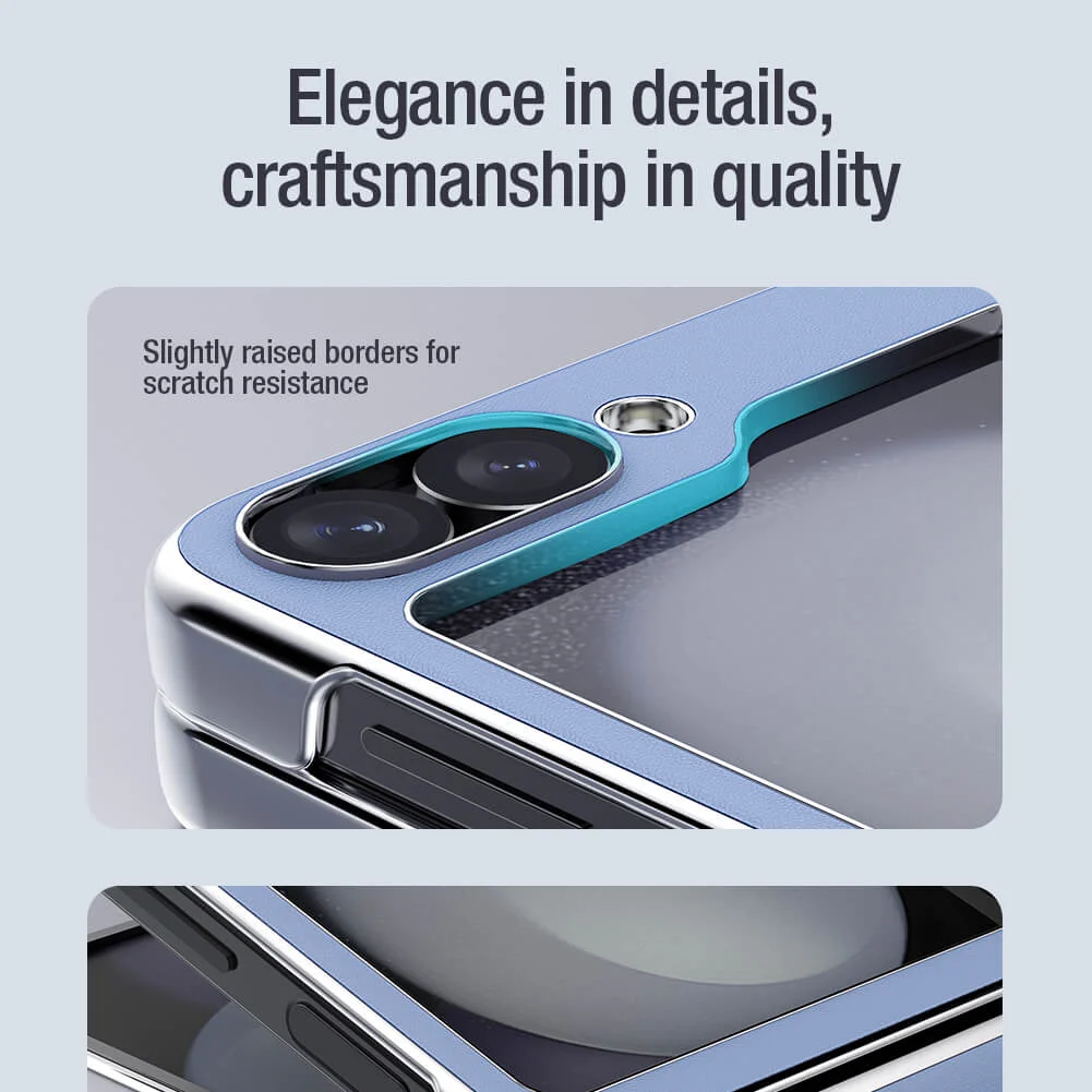 NILLKIN Калъф Samsung Z Flip 6, Camshield Leather, лилав – снимка 5