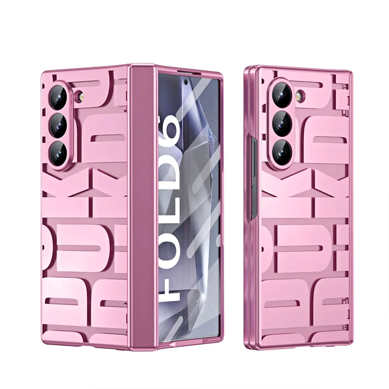 Калъф FW Full Body Samsung Z Fold 6 /розов labels/ – снимка 3