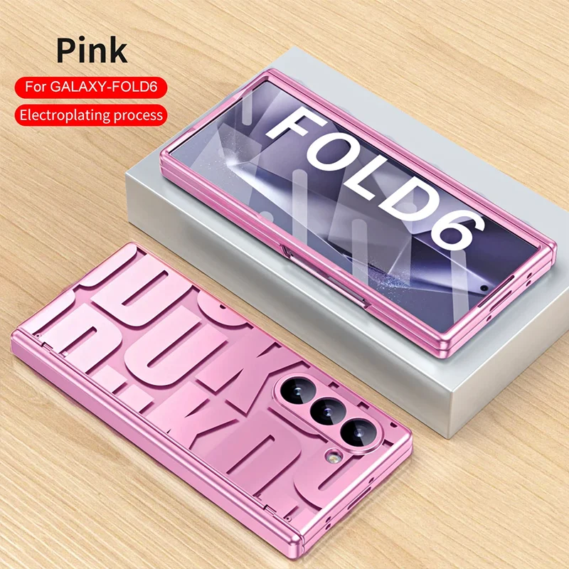 Калъф FW Full Body Samsung Z Fold 6 /розов labels/ – снимка 2