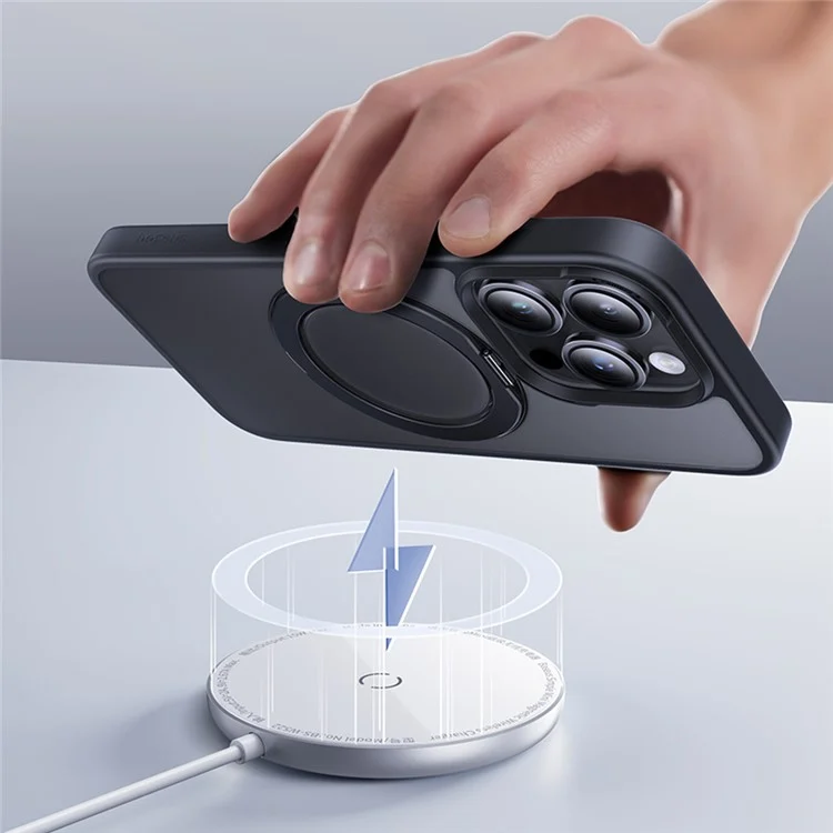 BASEUS Калъф + Стъклен протектор Sky Ring 360 MagSafe Apple iPhone 15 /черен мат/ – снимка 8