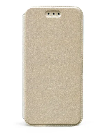 Кожен калъф Book Pocket за Huawei P40 Pro – златен, затворен изглед отпред