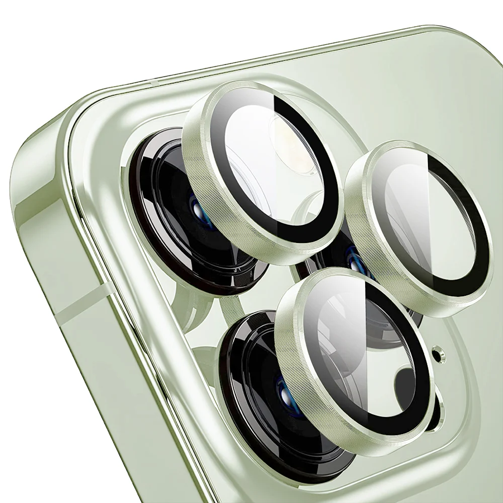 Metal Camera Lens Apple iPhone 15/15 Plus /светлозелени/