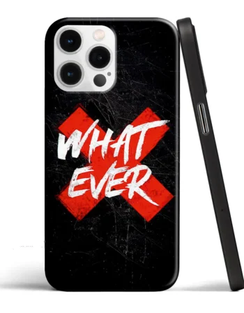 Кейс Creativity Matt за Motorola Moto G53 – черен мат с червен X и надпис „What Ever“