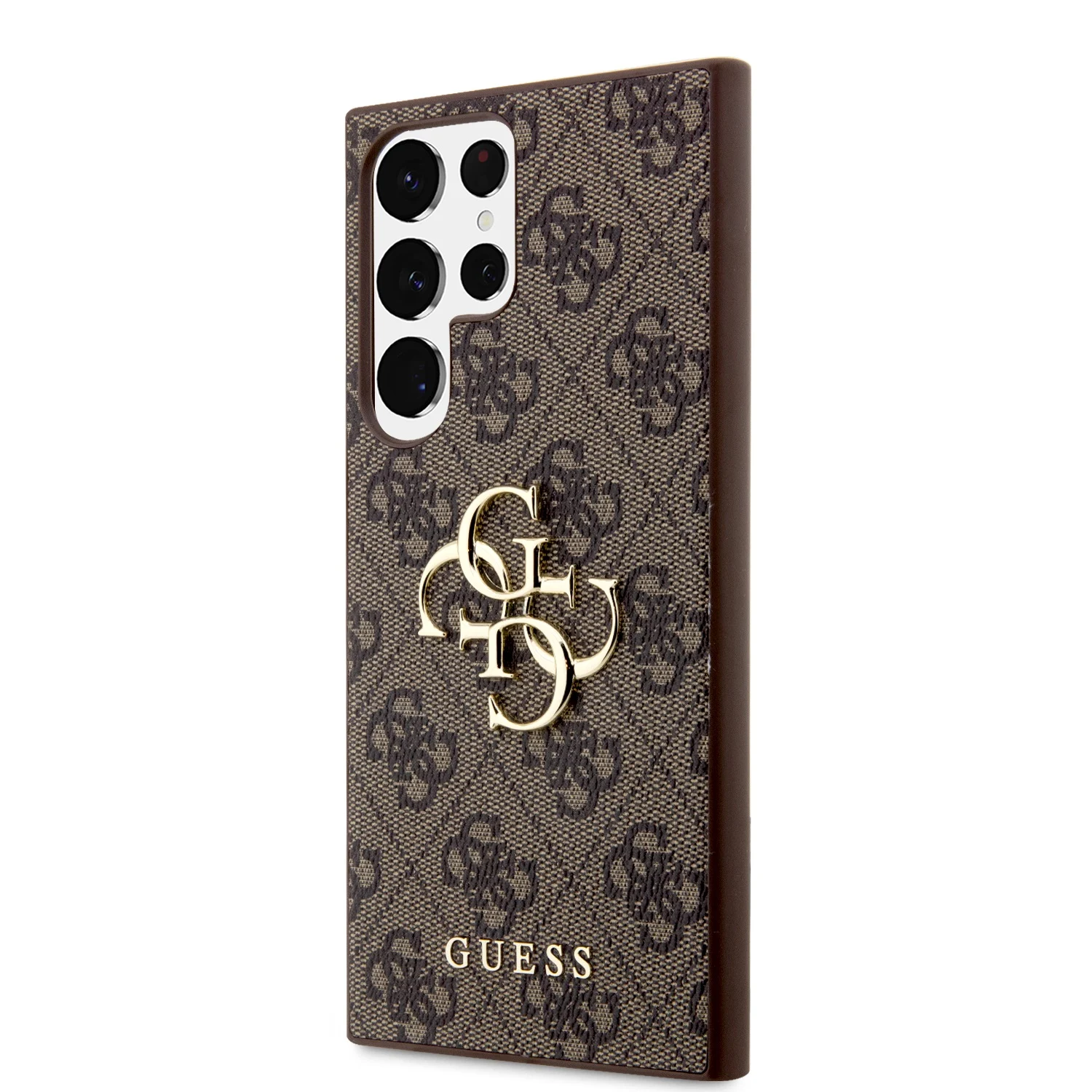 GUESS Калъф Samsung S24 Ultra, 4G Metal Logo, кафяв - GUHCS24L4GMGBR – снимка 2