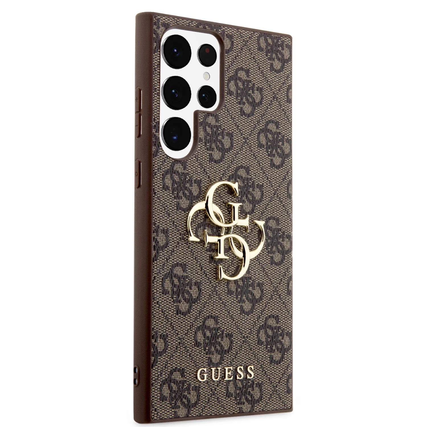 GUESS Калъф Samsung S24 Ultra, 4G Metal Logo, кафяв - GUHCS24L4GMGBR – снимка 4