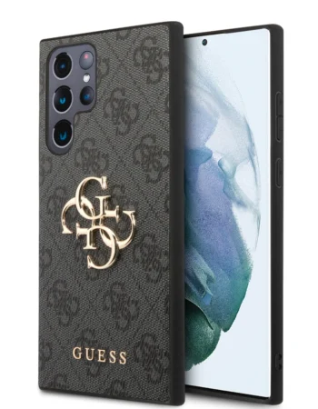 GUESS Калъф Samsung S24 Ultra, 4G Metal Logo, сив - GUHCS24L4GMGGR