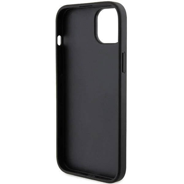 Karl Lagerfeld Калъф Apple iPhone 15, PU Saffiano Card Slot Metal K/C - KLHCP15SSAPKCNPK – снимка 4