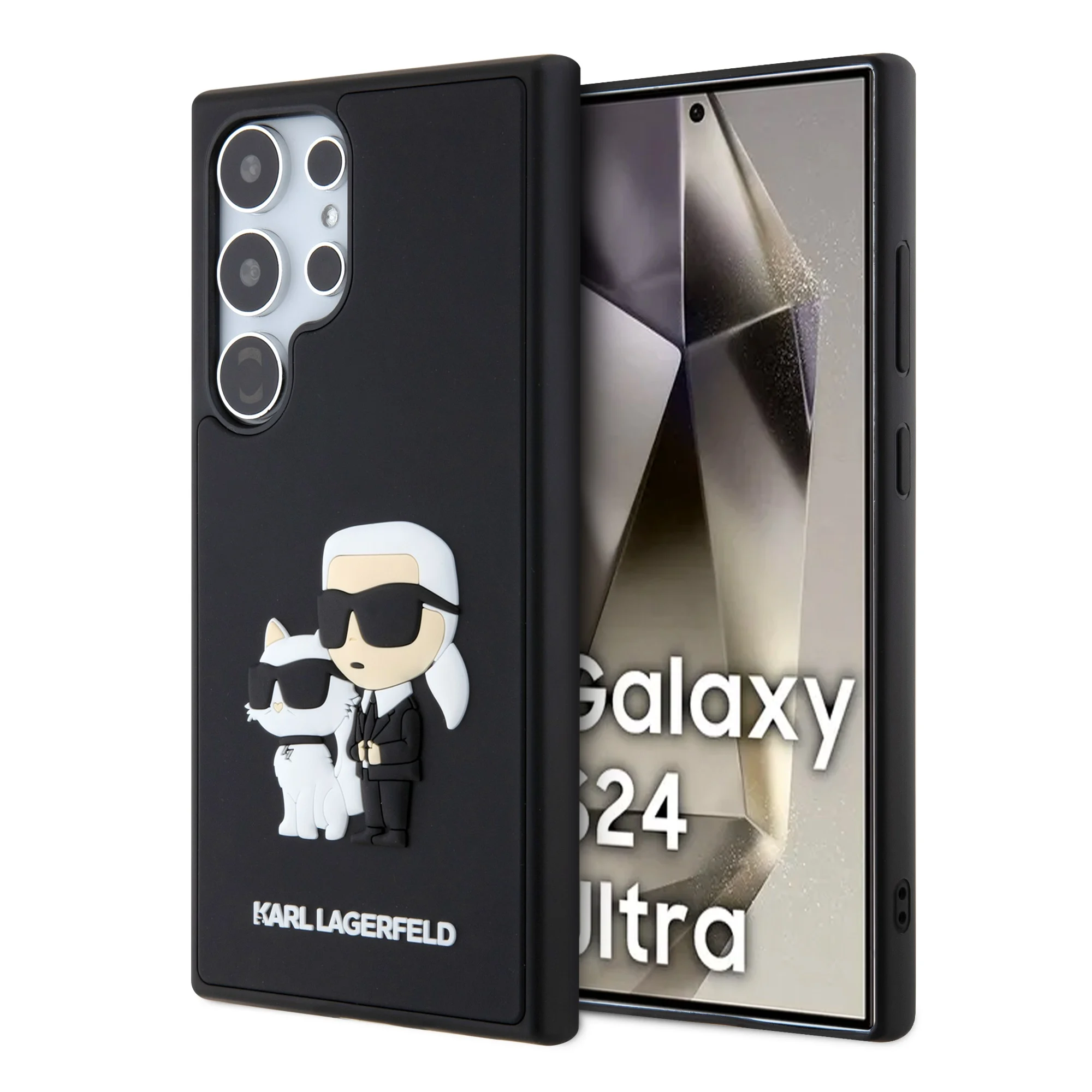 Karl Lagerfeld Калъф Samsung S24, Ultra 3D Rubber K/C /черен/ - KLHCS24L3DRKCNK