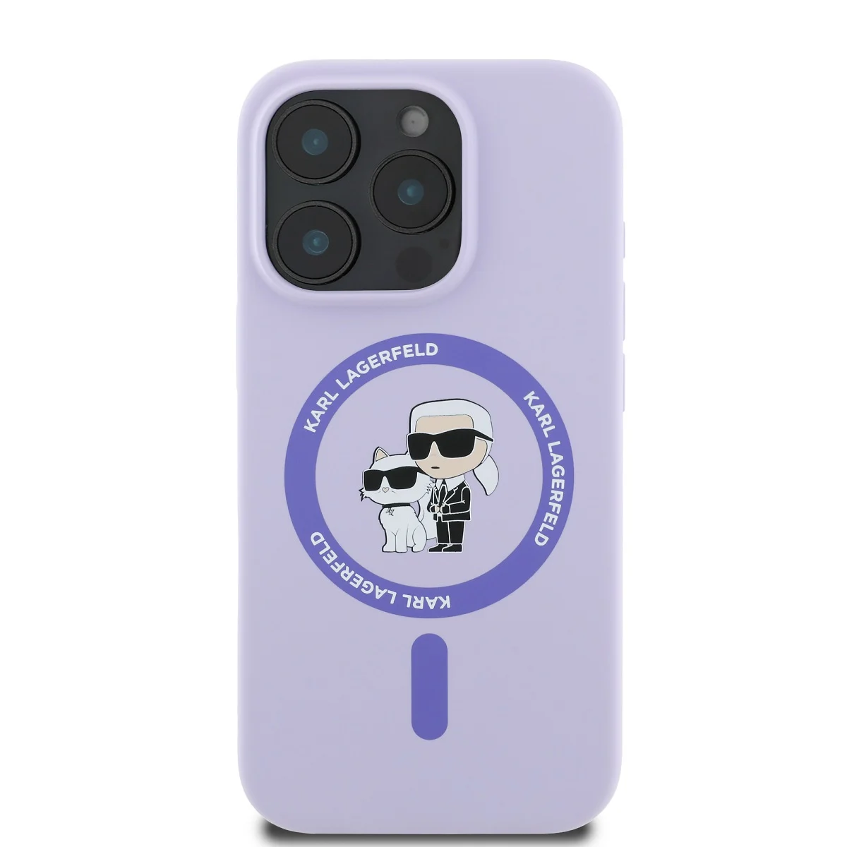 Karl Lagerfeld Калъф Apple iPhone 16 Pro, Liquid Silicone K/C MagSafe /лилав/ - KLHMP16LSCMKCRHU – снимка 2