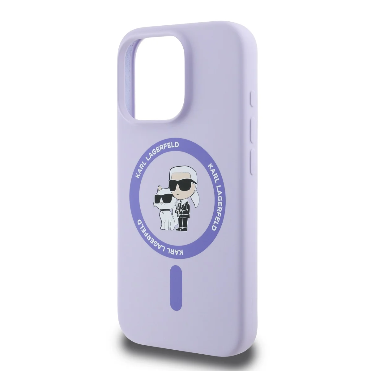 Karl Lagerfeld Калъф Apple iPhone 16 Pro, Liquid Silicone K/C MagSafe /лилав/ - KLHMP16LSCMKCRHU – снимка 4