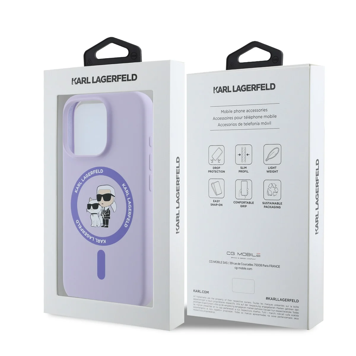 Karl Lagerfeld Калъф Apple iPhone 16 Pro, Liquid Silicone K/C MagSafe /лилав/ - KLHMP16LSCMKCRHU – снимка 6