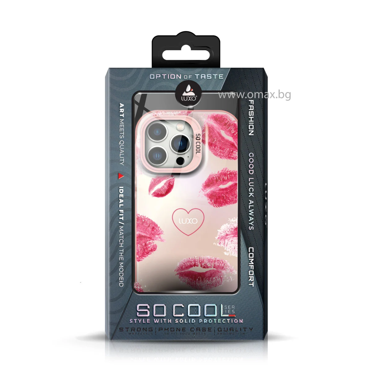 Опаковка на калъф Luxo So Cool за iPhone 15 Plus / iPhone 14 Pro – дизайн с целувки