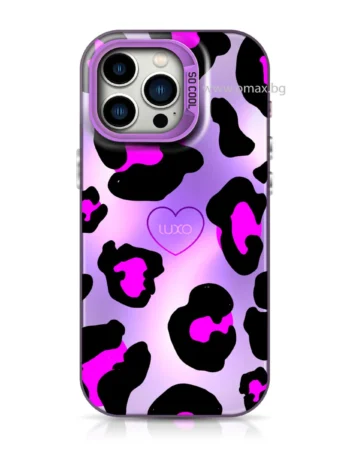 Кейс Luxo So Cool за iPhone 15 Plus/Pro – прозрачен кейс с розов леопардов принт