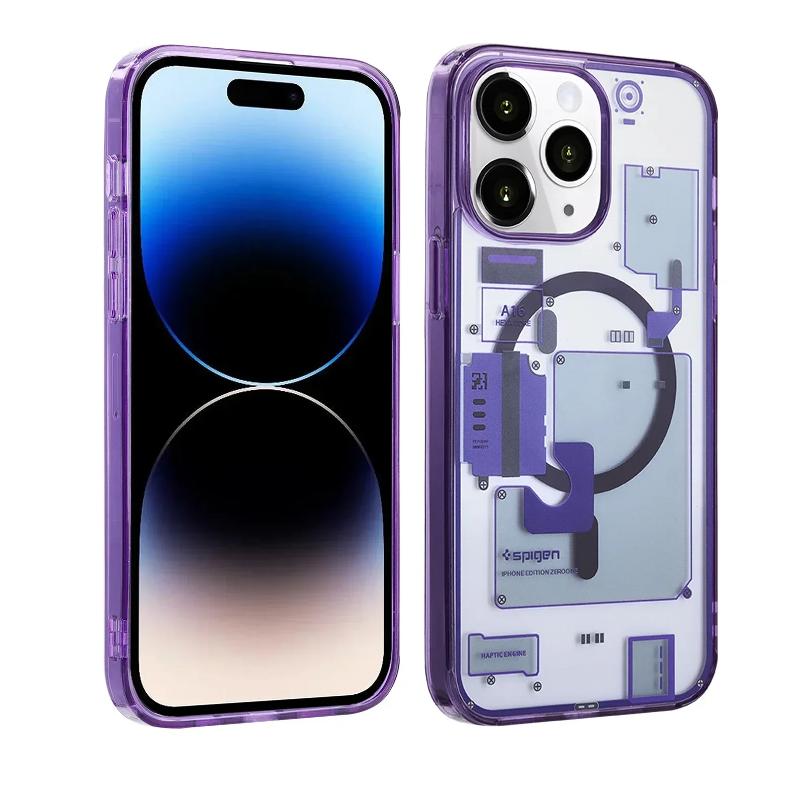 Калъф SPG Ultra Hybrid ZeroOne iPhone 15, MagFit /лилав/