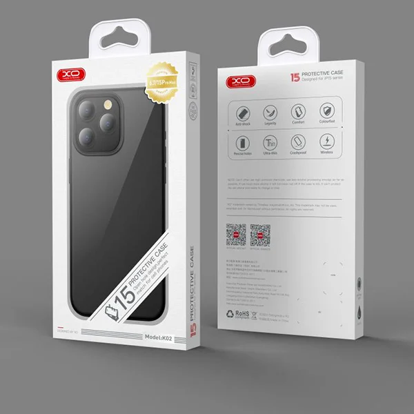 Калъф XO MATT Frosted TPU Apple iPhone 15 Plus /черен/ – снимка 3