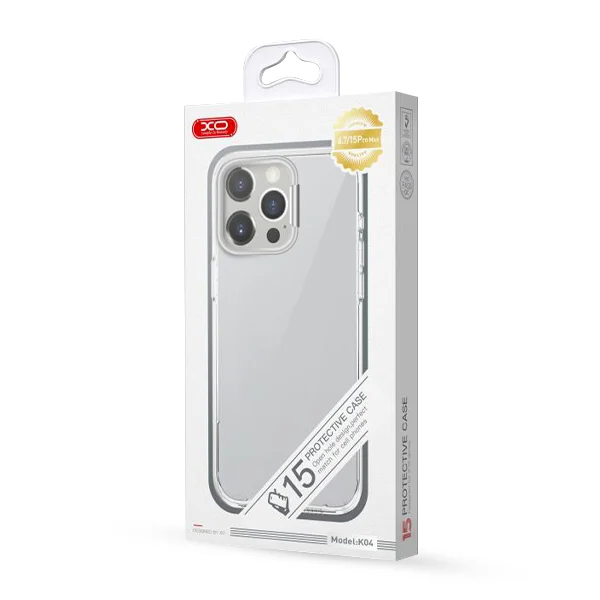 Калъф XO TPU със стойка Apple iPhone 15 /сребрист/ – снимка 2