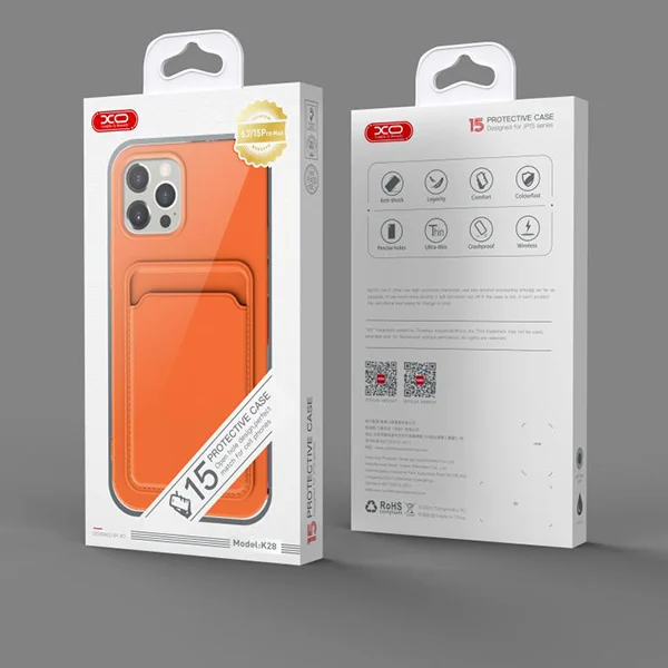 Калъф XO TPU със слот за карта Apple iPhone 15 /син/ – снимка 4