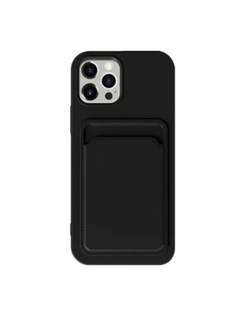 Калъф XO K28 за iPhone 15 Pro – черен TPU кейс със слот за карта