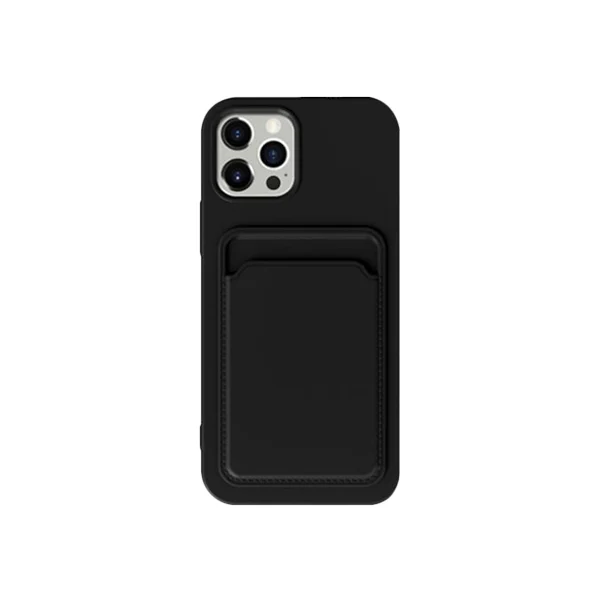 Калъф XO K28 за iPhone 15 Pro – черен TPU кейс със слот за карта
