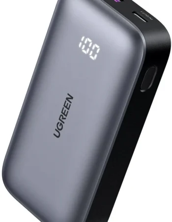 PowerBank Ugreen PB722 Mini 10 000 mAh, сива с LED дисплей