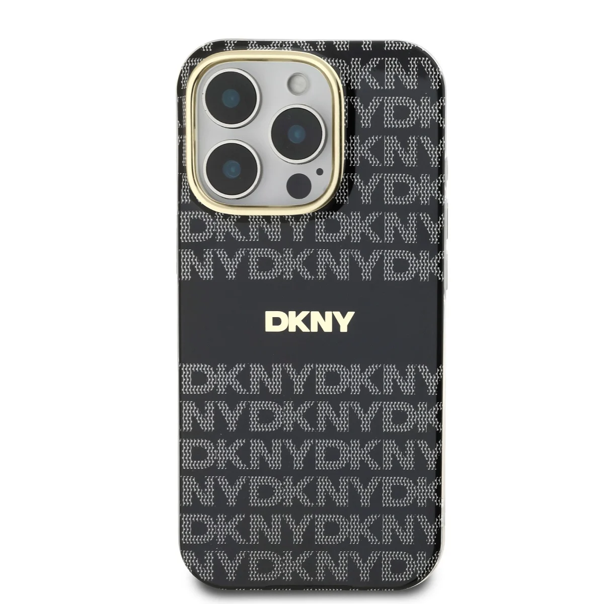 DKNY Калъф Apple iPhone 16 Pro, PC/TPU Repeat Pattern Tonal Stripe Magsafe, черен - DKHMP16LHRHSEK – снимка 2