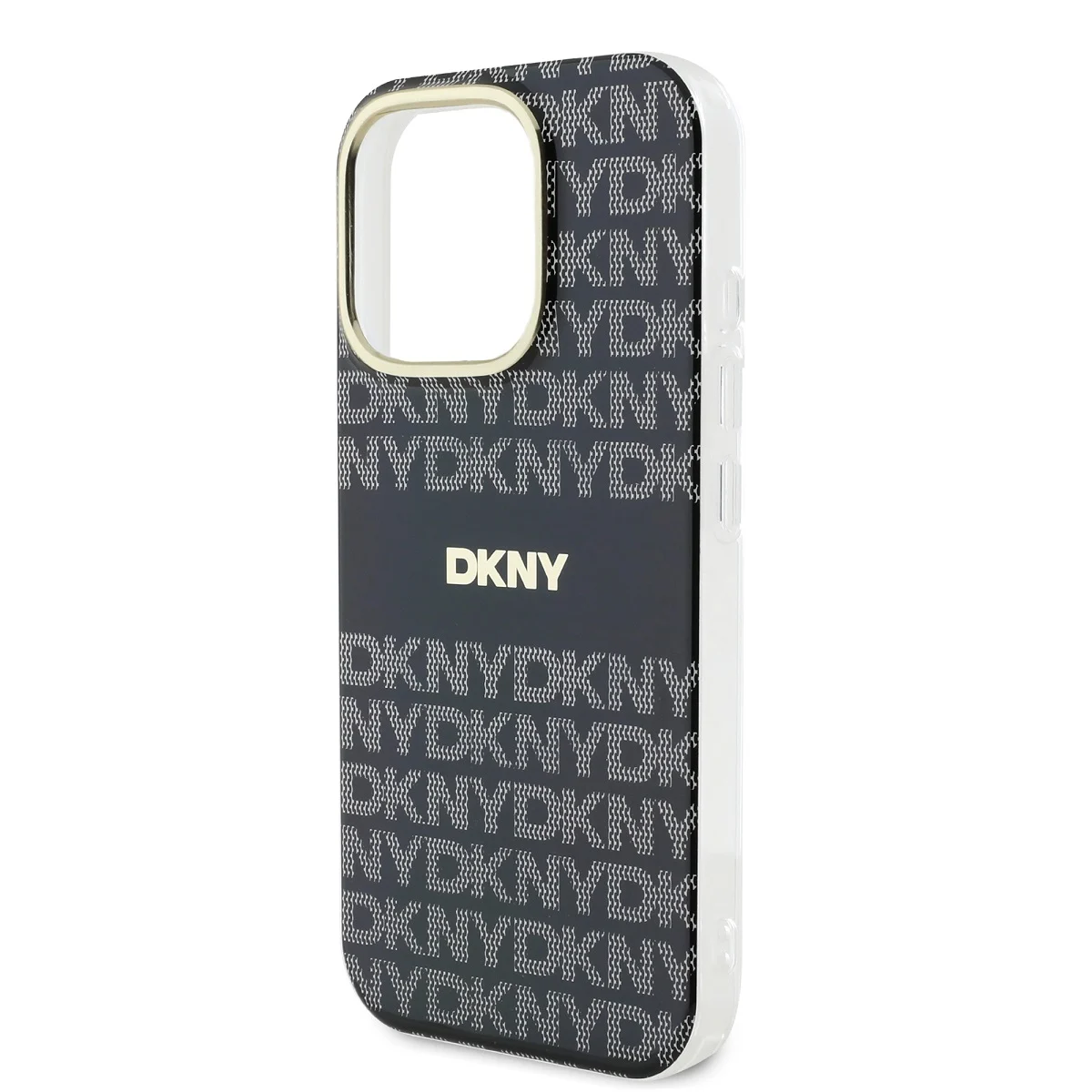 DKNY Калъф Apple iPhone 16 Pro, PC/TPU Repeat Pattern Tonal Stripe Magsafe, черен - DKHMP16LHRHSEK – снимка 4