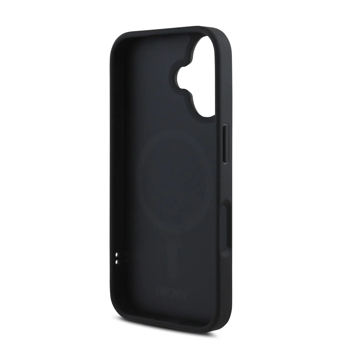 DKNY Калъф Apple iPhone 16 Plus, PU Leather Silver Metal Logo Magsafe, черен - DKHMP16MPGHLMK – снимка 4
