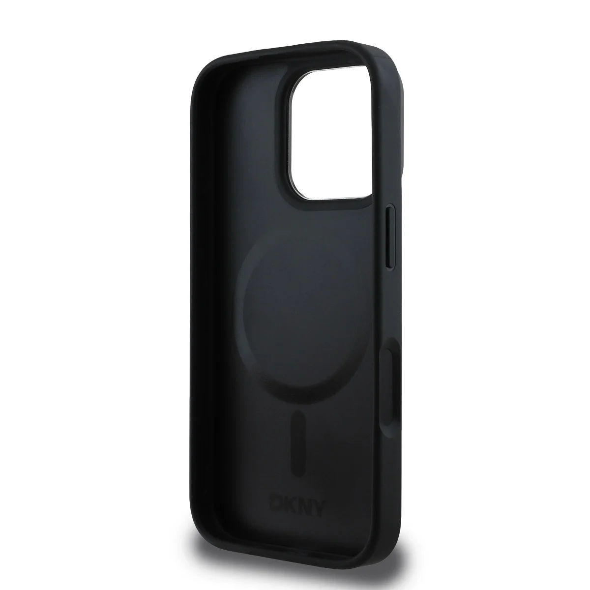 DKNY Калъф Apple iPhone 16 Pro, PU Leather Stack Logo Magsafe, черен - DKHMP16LPSMCSLK – снимка 4