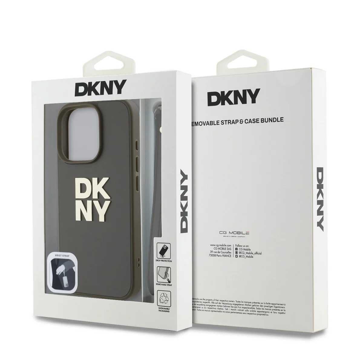 DKNY Калъф Apple iPhone 16 Pro, PU Leather Stack Logo + Wrist Strap, зелен - DKHCP16LPBSWSA – снимка 5