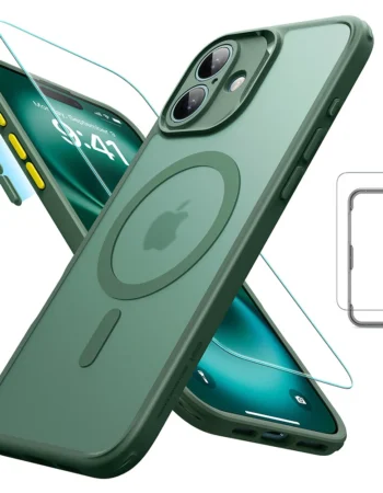 ESR Калъф Classic Pro + стъкло SET iPhone 16, MagSafe /матово зелен/ Amazon Pack