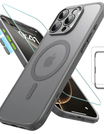ESR Калъф Classic Pro + стъкло SET iPhone 16 Pro, MagSafe /матово сив/ Amazon Pack