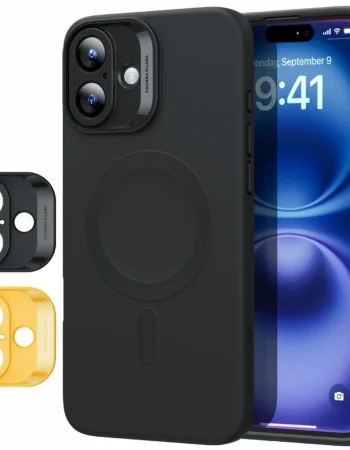 ESR Калъф + Camera grids SET Cloud Soft iPhone 16, MagSafe /черен/ Amazon Pack