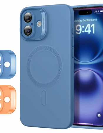 ESR Калъф + Camera grids SET Cloud Soft iPhone 16, MagSafe /син/ Amazon Pack