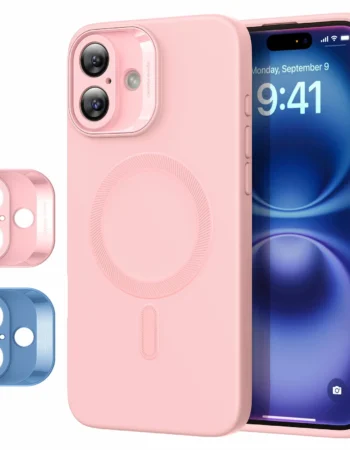 ESR Калъф + Camera grids Cloud Soft iPhone 16, MagSafe /розов/ Amazon Pack