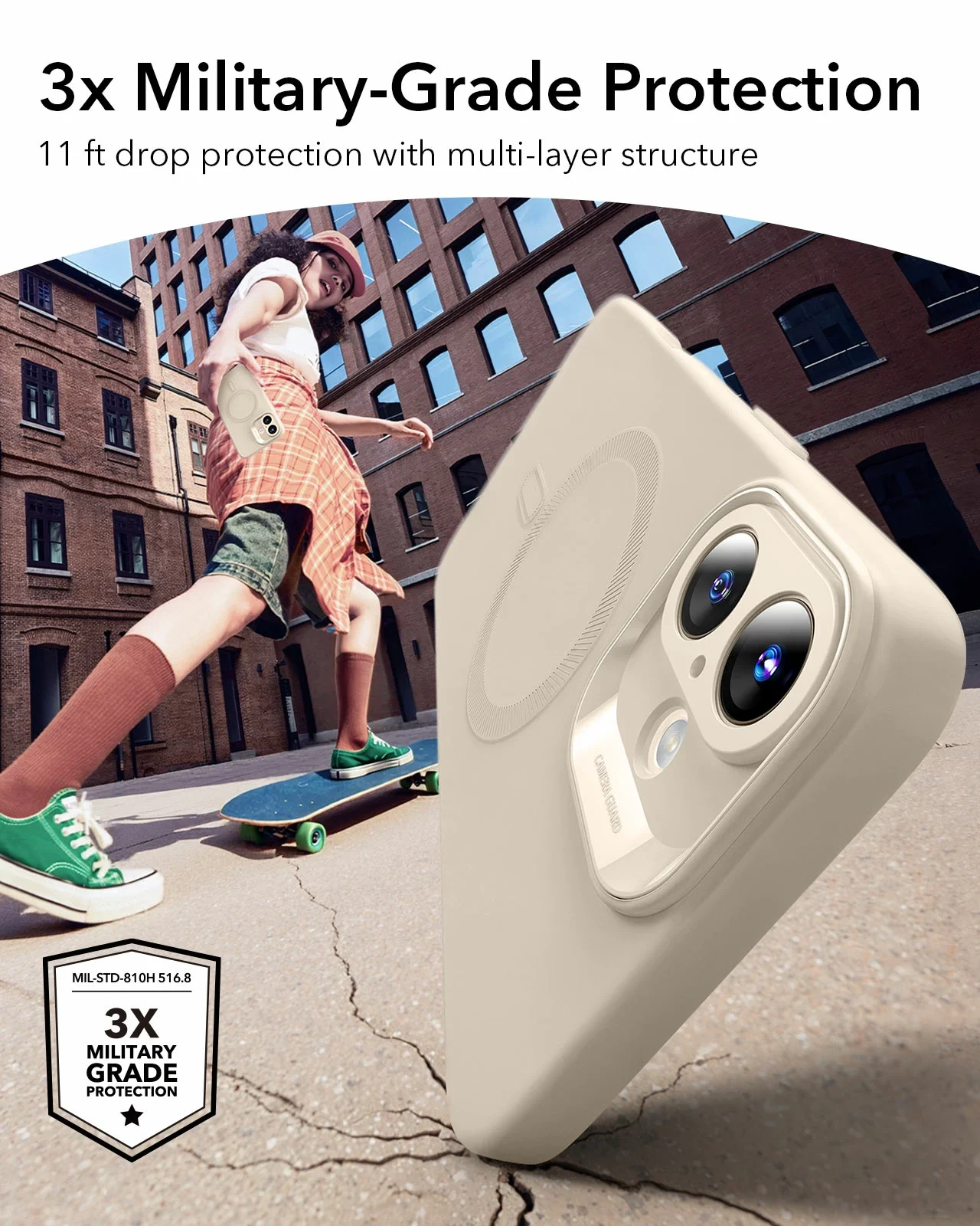 ESR Калъф + Camera grids Cloud Soft iPhone 16, MagSafe /розов/ Amazon Pack – снимка 2