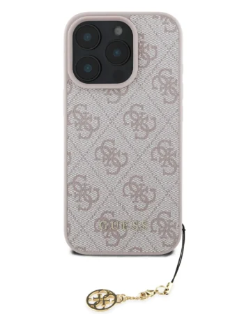 GUESS Калъф Apple iPhone 16 Pro, 4G Charm Tone on Tone, розов - GUHCP16LGF4GCP