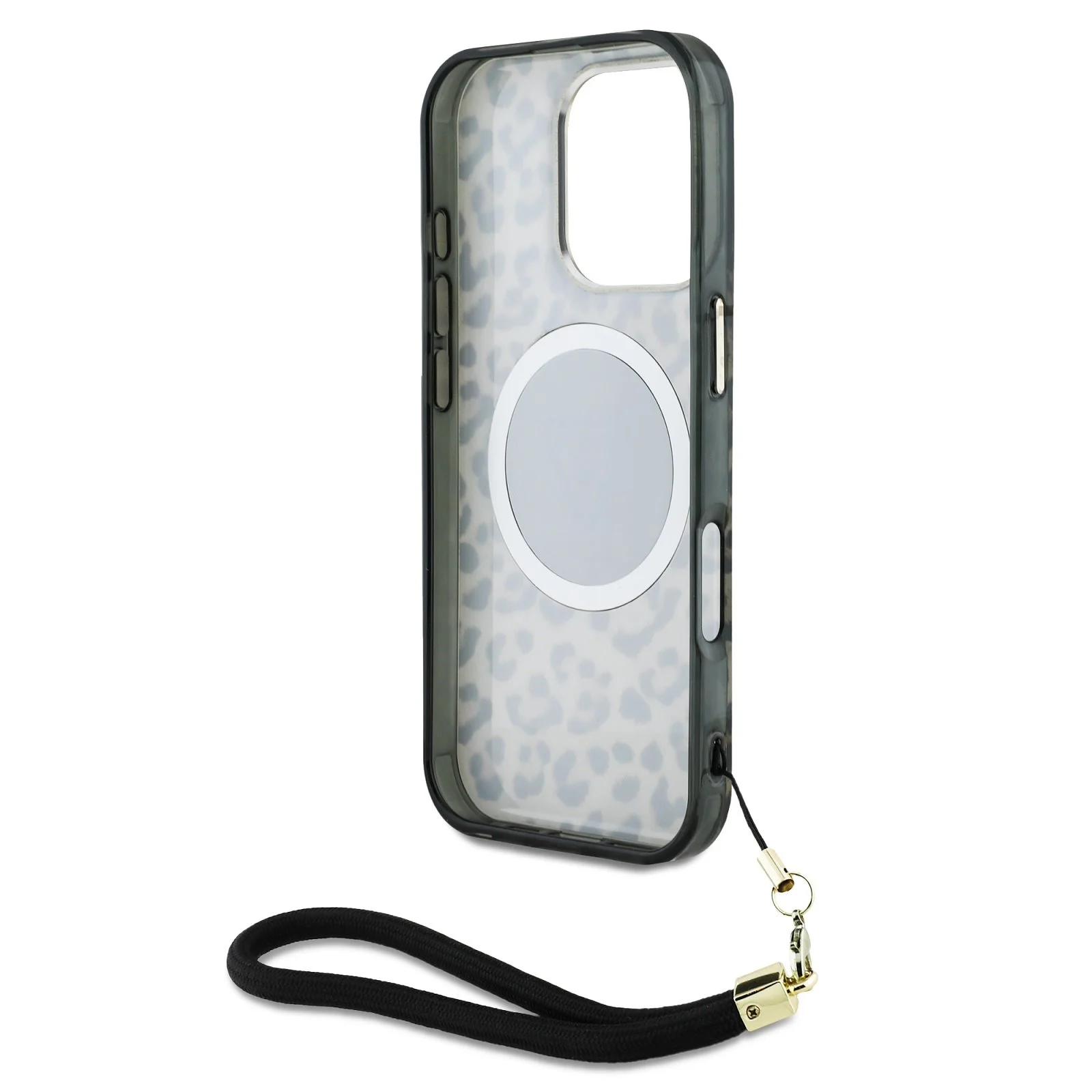 UESS Калъф Apple iPhone 16 Pro, IML Leopard Triangle Logo Strap MagSafe, кафяв - GUHMP16LHLORSSW – снимка 5