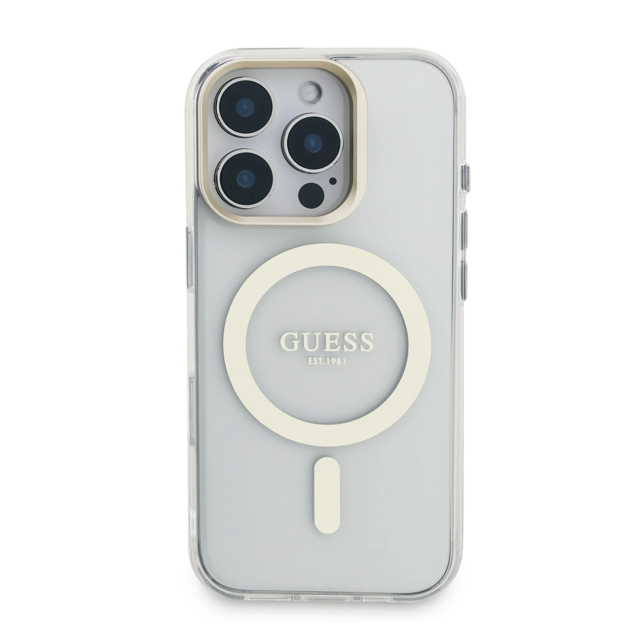 GUESS Калъф Apple iPhone 16 Pro, PC/TPU Electroplated Stand Camera Frame MagSafe + 3 Backgrounds - GUBPSBHMP16LF4P05 – снимка 5