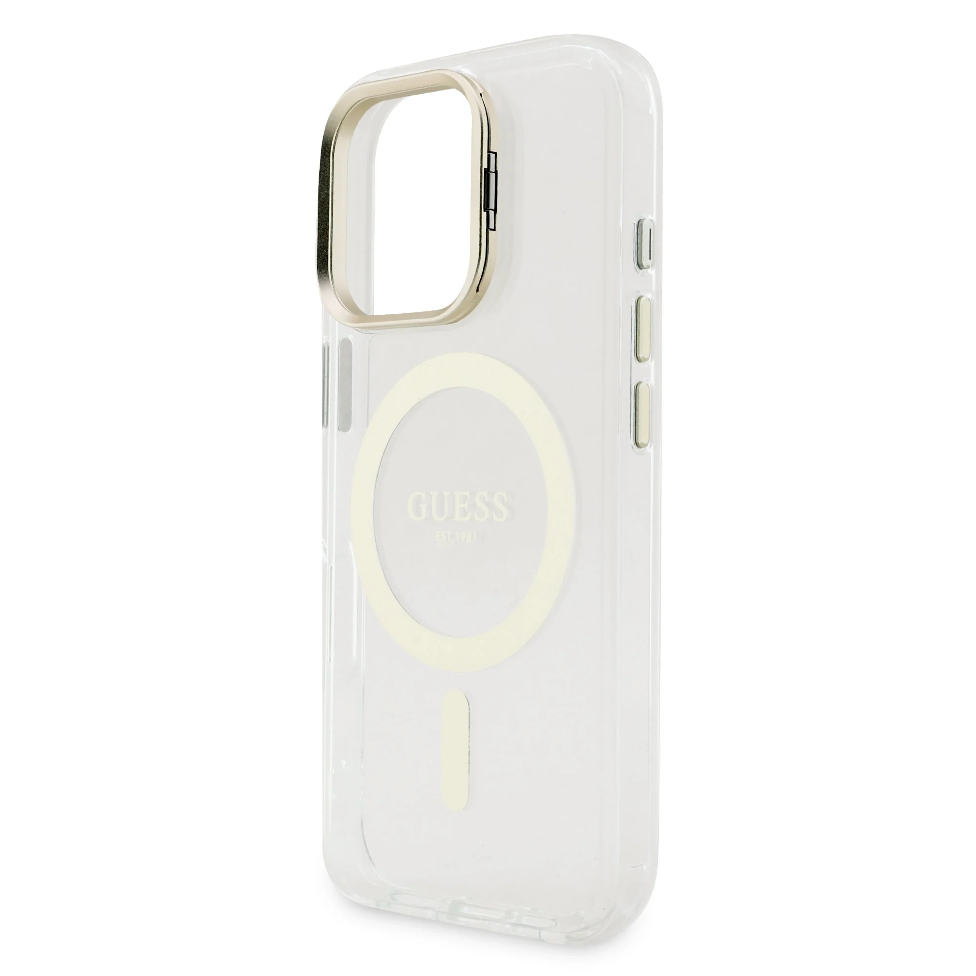 GUESS Калъф Apple iPhone 16 Pro, PC/TPU Electroplated Stand Camera Frame MagSafe + 3 Backgrounds - GUBPSBHMP16LF4P05 – снимка 6