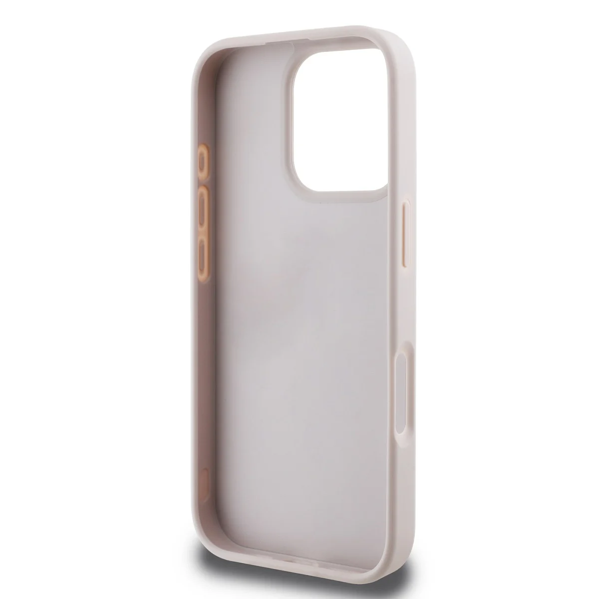 GUESS Калъф Apple iPhone 16 Pro, PU 4G Strass Triangle Metal Logo, розов - GUHCP16LP4TDPP – снимка 5