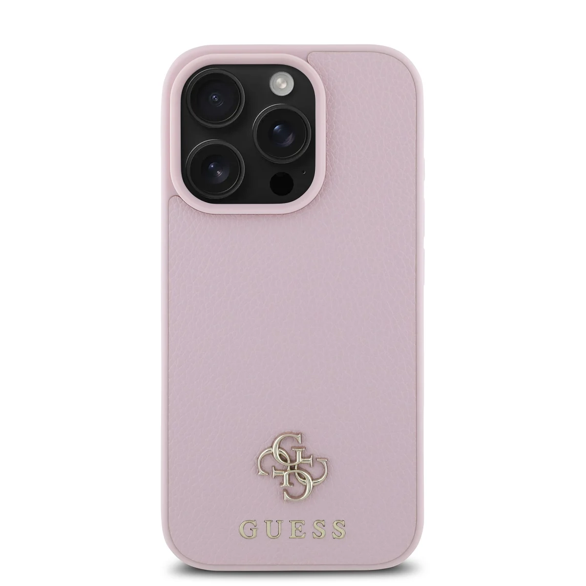 GUESS Калъф Apple iPhone 16 Pro, PU Grained 4G Small Metal Logo MagSafe, розов - GUHMP16LPGCSM4MP – снимка 2