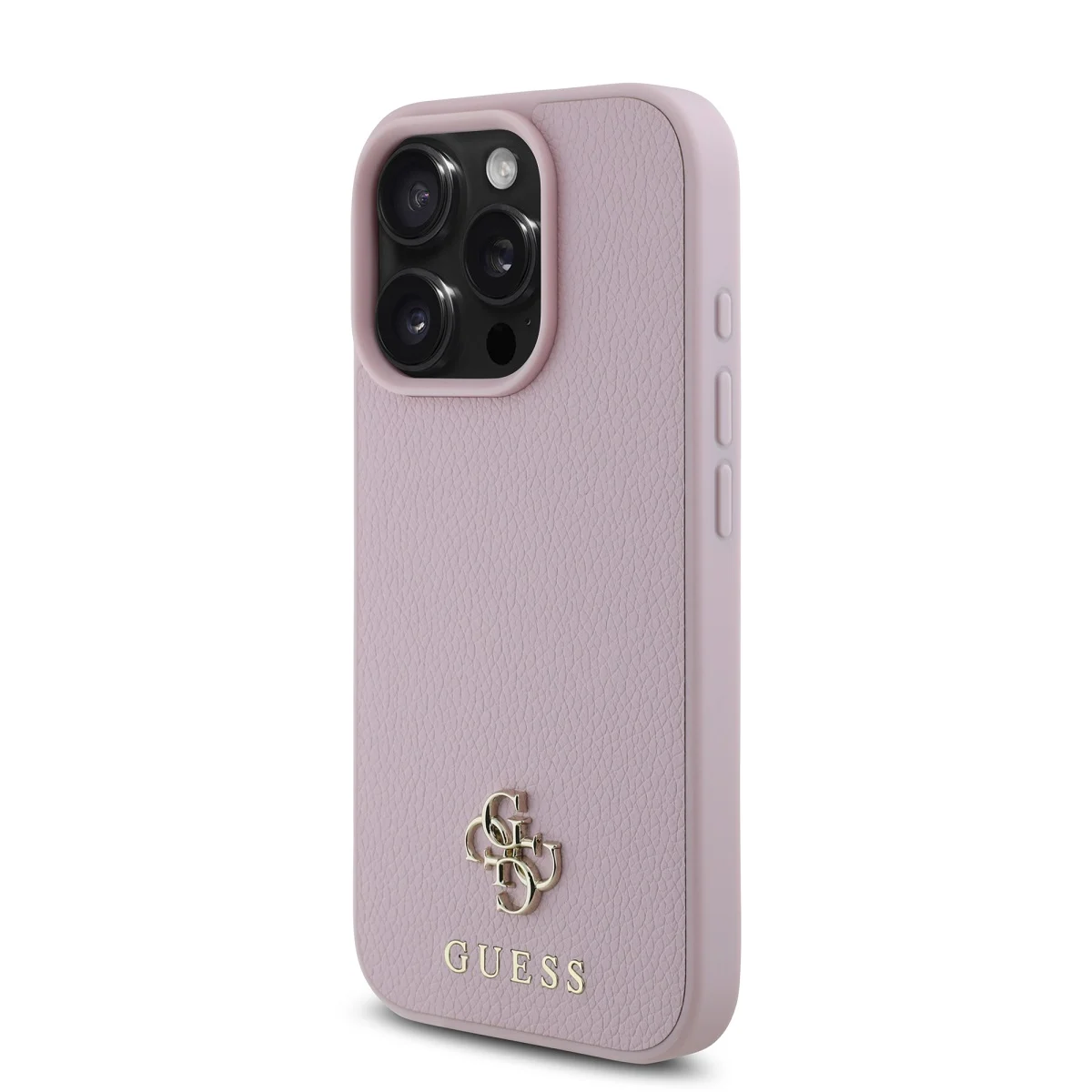 GUESS Калъф Apple iPhone 16 Pro, PU Grained 4G Small Metal Logo MagSafe, розов - GUHMP16LPGCSM4MP – снимка 3