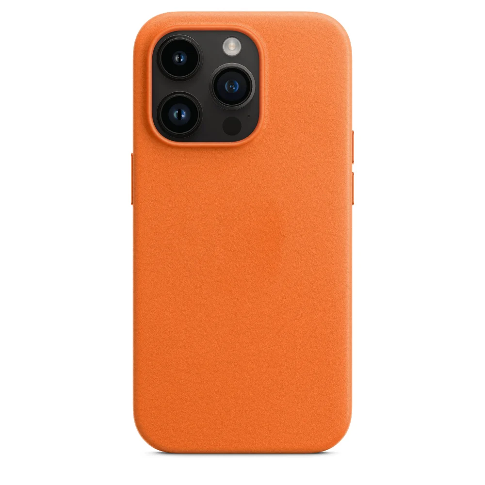 Кейс Joyroom Soft Armor Series за iPhone 15 Pro – оранжев, MagSafe съвместим, матово покритие, изглед на гърба