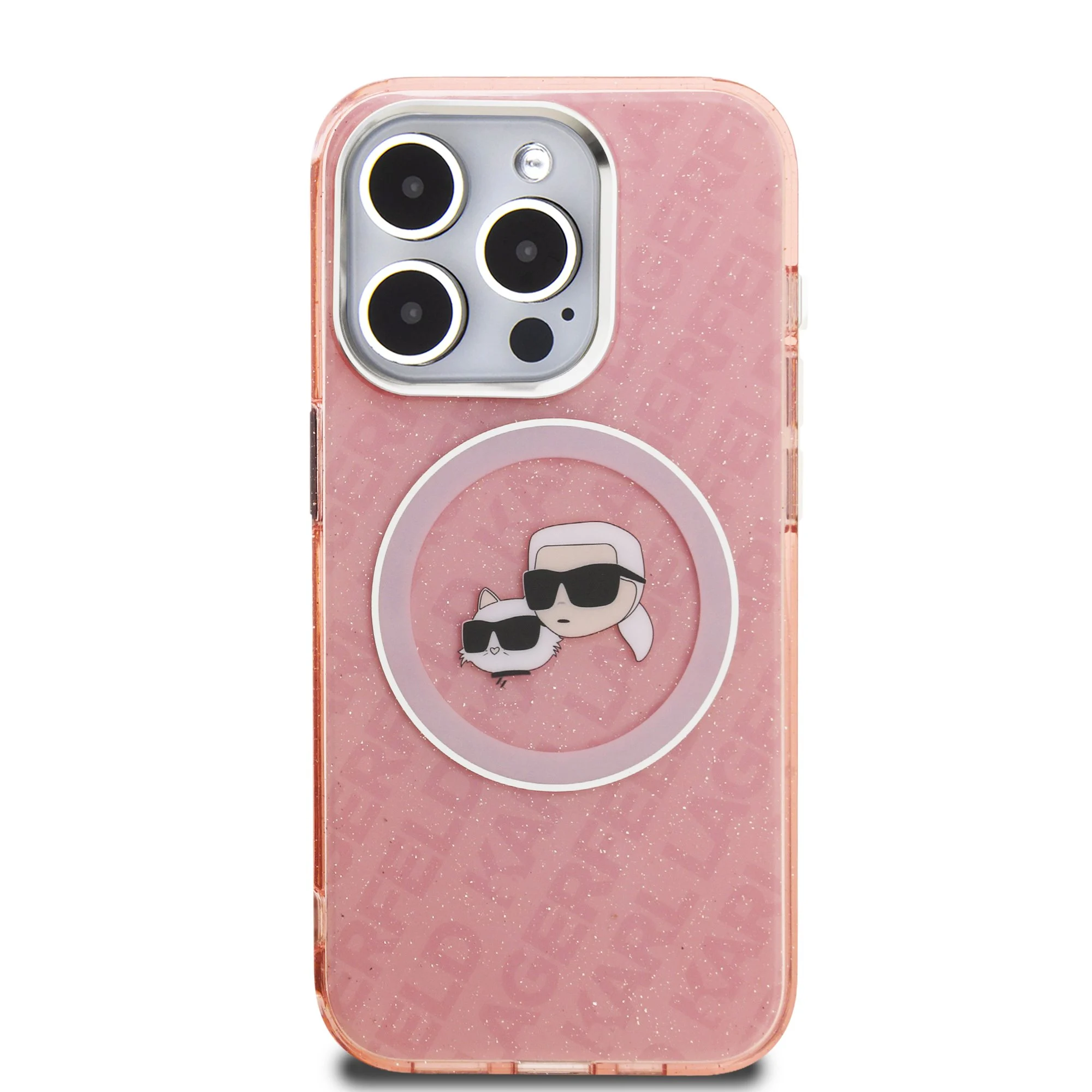 Karl Lagerfeld Калъф Apple iPhone 16 Pro, IML K/C Heads Repeated Logo MagSafe /розов/ - KLHMP16LHMKBKCHP – снимка 2