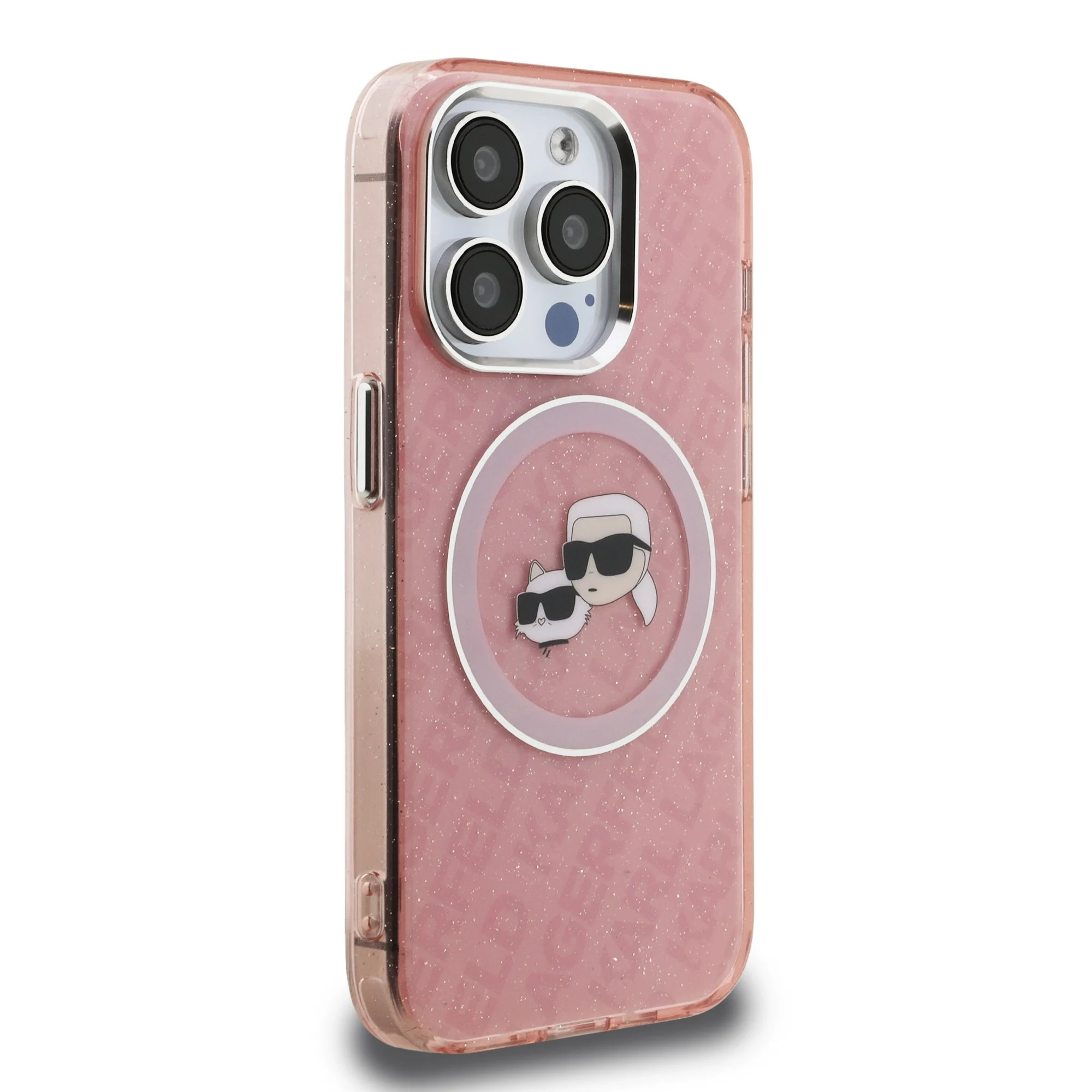 Karl Lagerfeld Калъф Apple iPhone 16 Pro, IML K/C Heads Repeated Logo MagSafe /розов/ - KLHMP16LHMKBKCHP – снимка 4